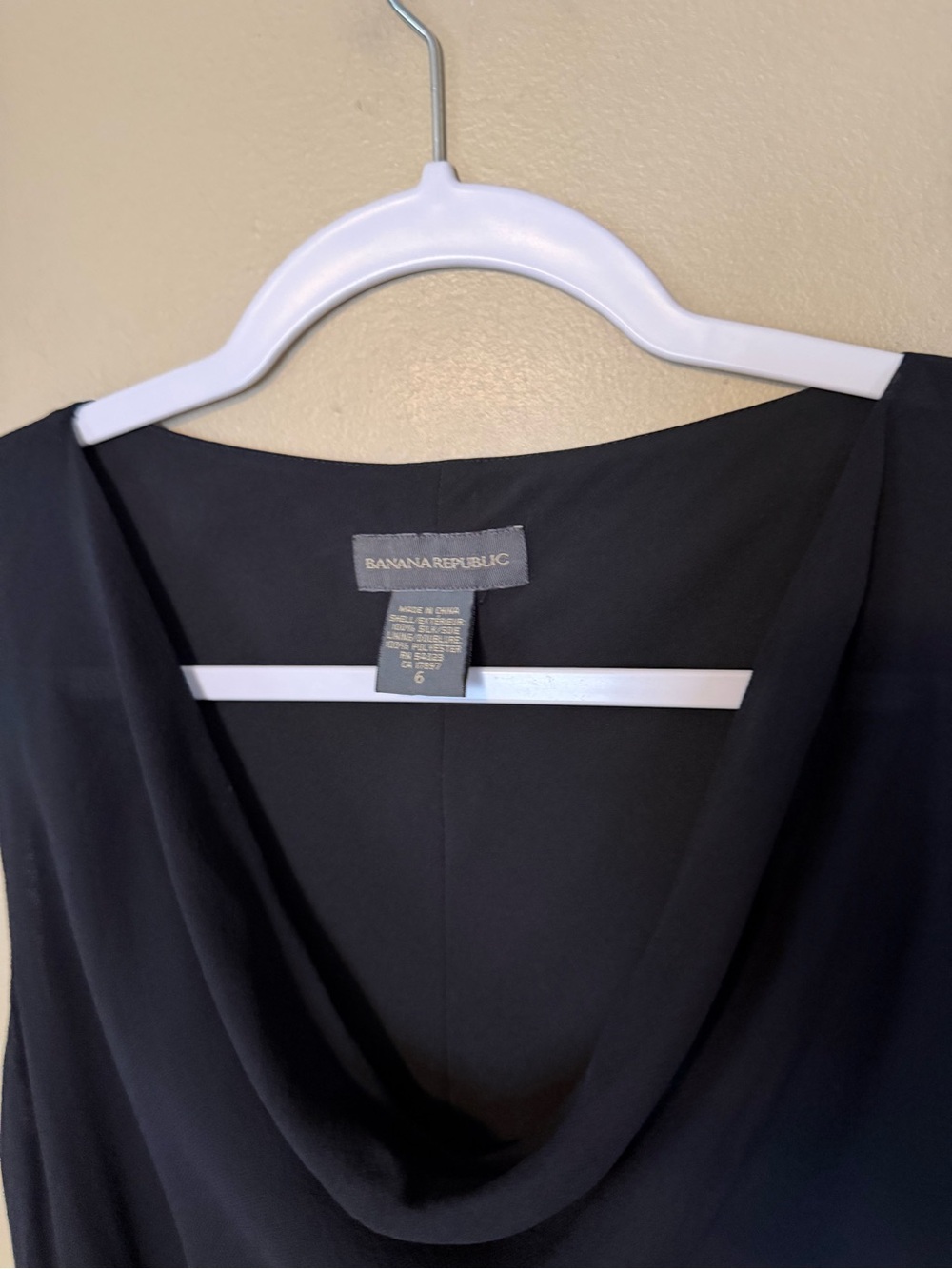 Banana Republic Vintage Y2K 100% Silk Black Sleeveless Cowl-Neck Maxi Dress - Picture 3 of 6